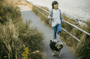 Crianças com cães