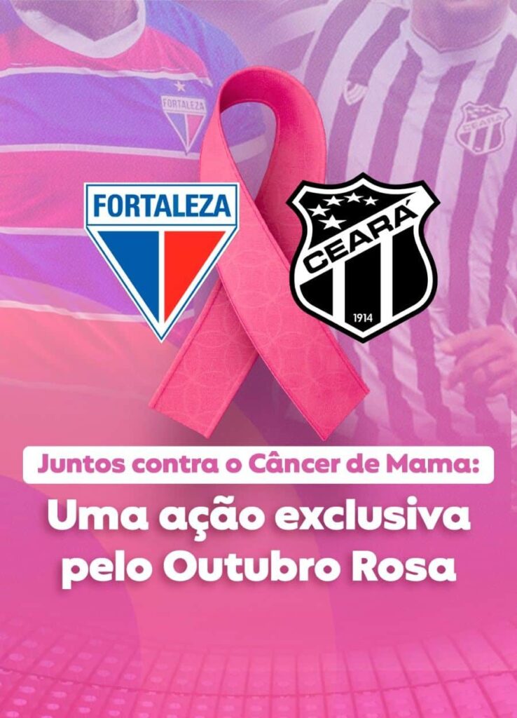 Fortaleza e Palmeiras jogam às 16h30 com uniformes do ICC e Casa Vida, em apoio ao Outubro Rosa 2024 e mulheres que venceram o câncer.