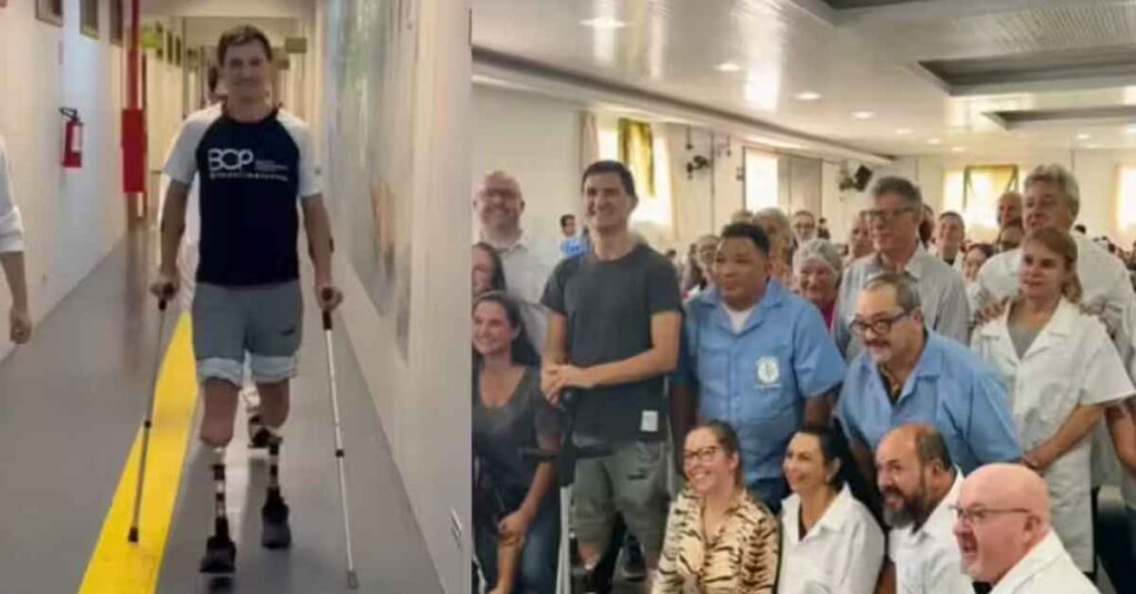 Implante ósseo para prótese permite gaúcho voltar a andar