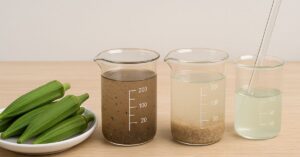 Quiabo remove microplásticos da água em estudo científico